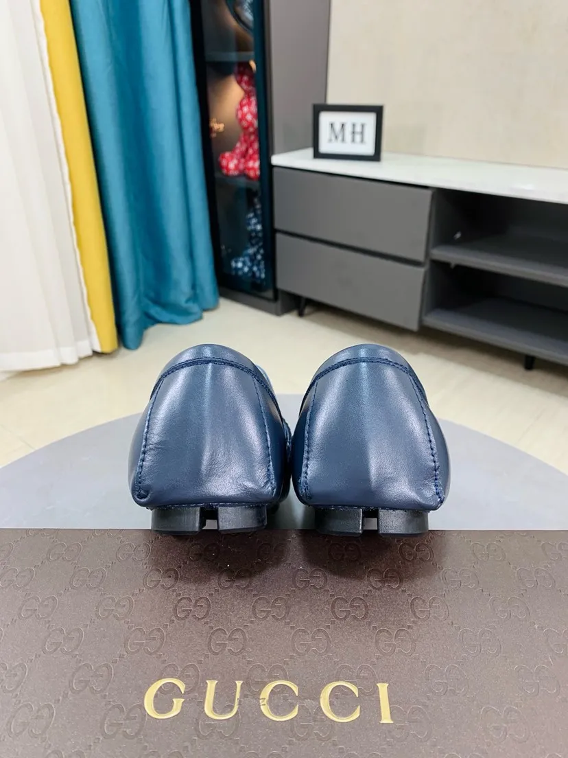 Men's men's shoes 💰458🌹🌹 Comes with packaging [GUCCI Gucci] original men's casual beanie shoes, original Italian imported special material cowhide embossing➕real first-layer sheepskin lining; equipped with precision stitching to highlight low-key luxury. The comfortable sole design maximizes the comfort and anti-slip properties of the shoe. The shoe shape is dignified and the low-key charm is not concealed! Natural and free new urbanism, code number: 38-44